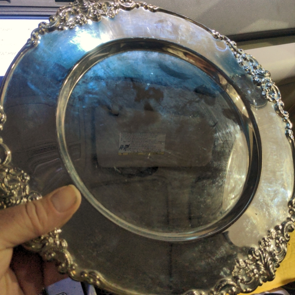 7x Godinger Silver Art Co. serving platters